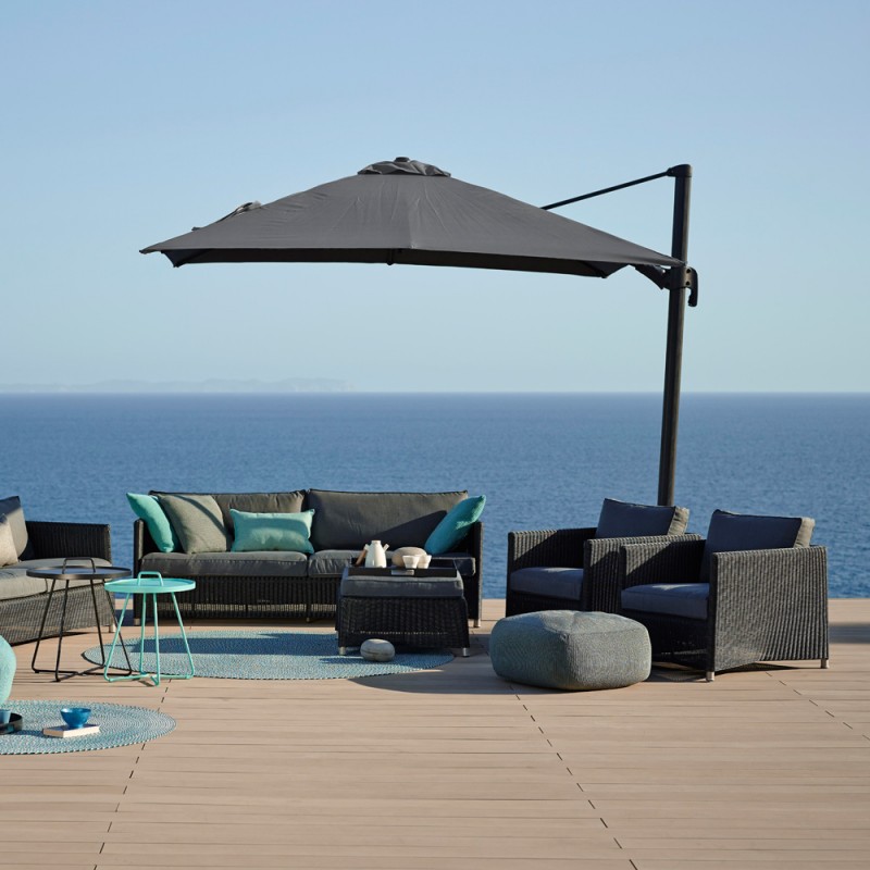 IJver Toestemming ~ kant Hyde Luxe tilt parasol 3x4m aluminium with antracite fabric